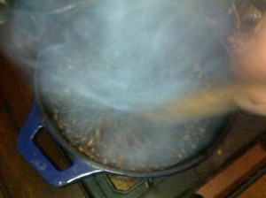 stirringlikecrazy Stirring like crazy, smoking like mad.