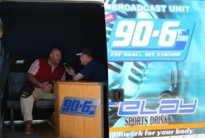 John McChlery MD of Green's Greens,the brainchild of the competition, being interviewed on 90.6 VCR
